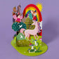 Original Papierschnitt Pop-up-Karte 'Einhorn-Fantasy'
