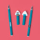 Löschbare Gelschreiber 2er Set 'Pen Buddies – Bubble / Yuki'