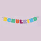 Girlande Rainbow Colours Schulkind