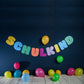 Girlande Rainbow Colours Schulkind