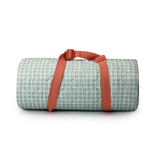 Picknickdecke Streifendesign mintgrün kariert