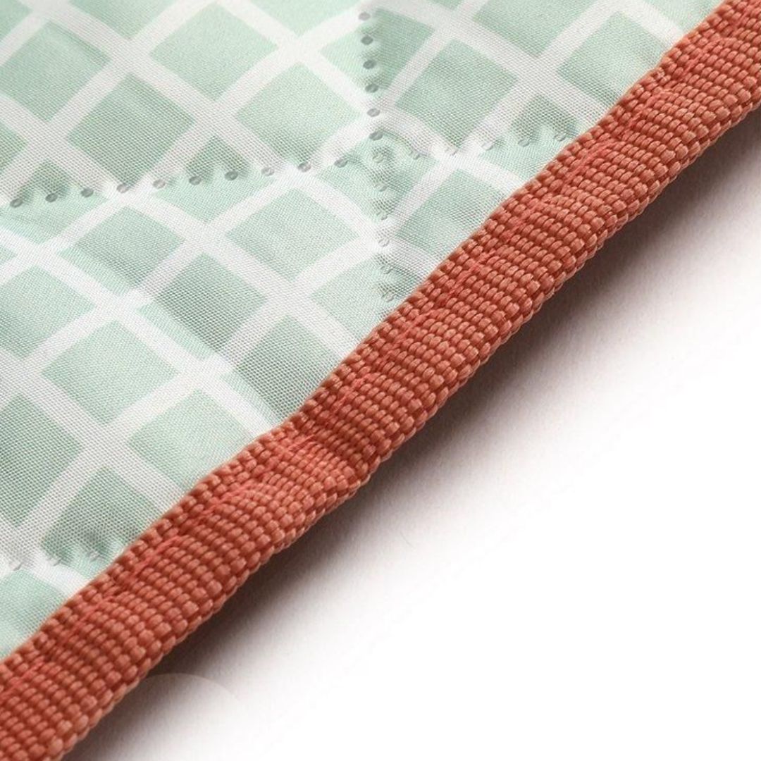 Picknickdecke Streifendesign mintgrün kariert