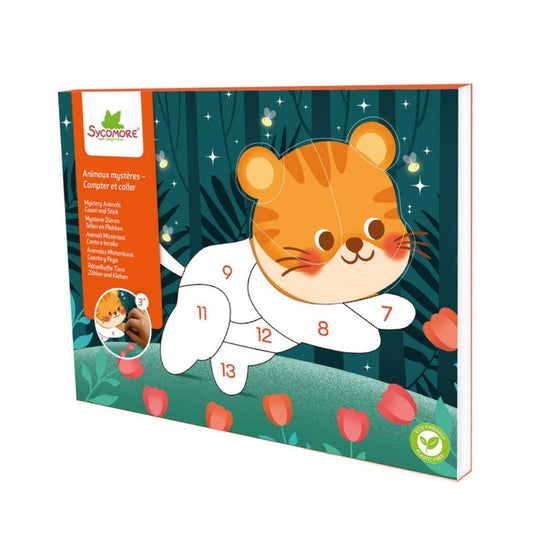 Pockets Aufkleber nach Nummern 'Geheimnisvolle Tiere' 3+