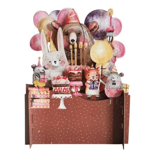 Pop-Up-Karte für Kinder 'Geburtstagsparty'