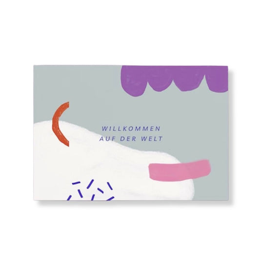 Postkarte Willkommen Baby