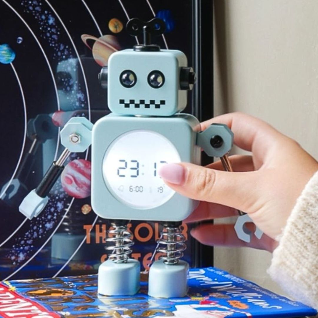 Robot Time Nachtwecker 'Hej Robot blau'