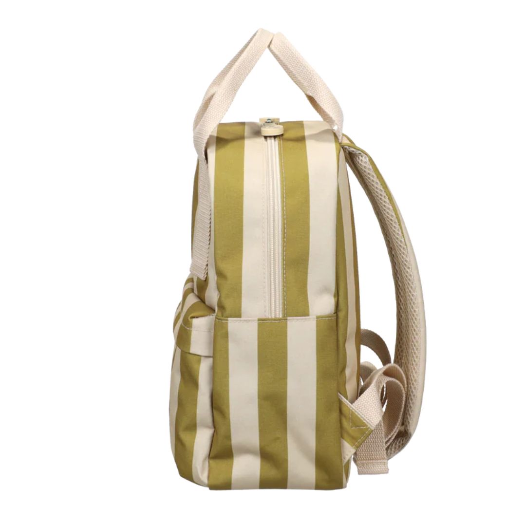 Rucksack mittelgroß 'Stripes' beige/olive