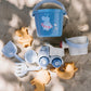 Sand-Spielzeug 9 teilig 'Hippo blau'