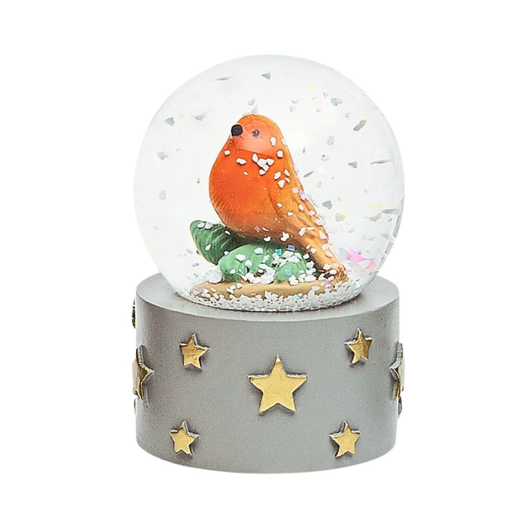 Schneekugel Schneezauber Vogel