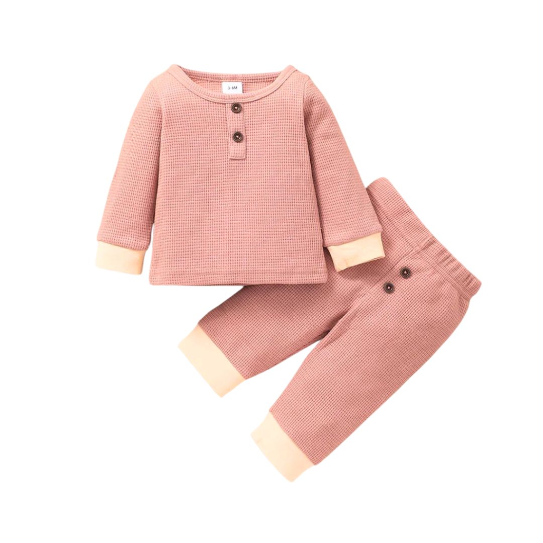 2 teiliges Outfit Set aus Baumwolle rosa