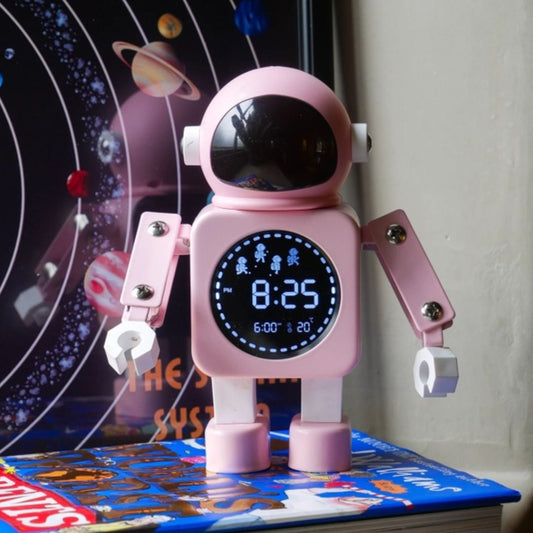 Space Time Nachtwecker 'Hej Astronaut' pink