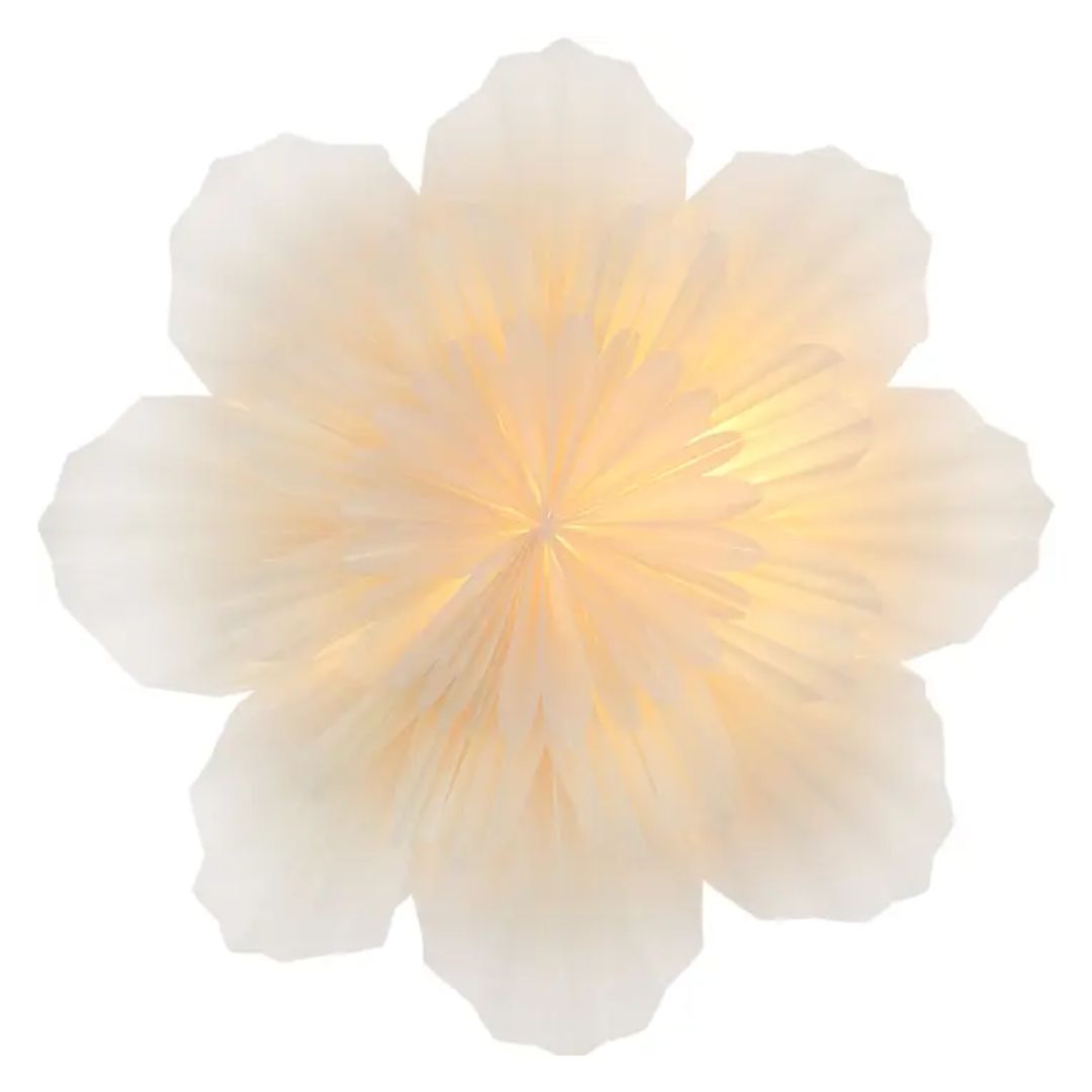 Stern aus Pergamentpapier 'Stella-Azalea' weiß 40 cm