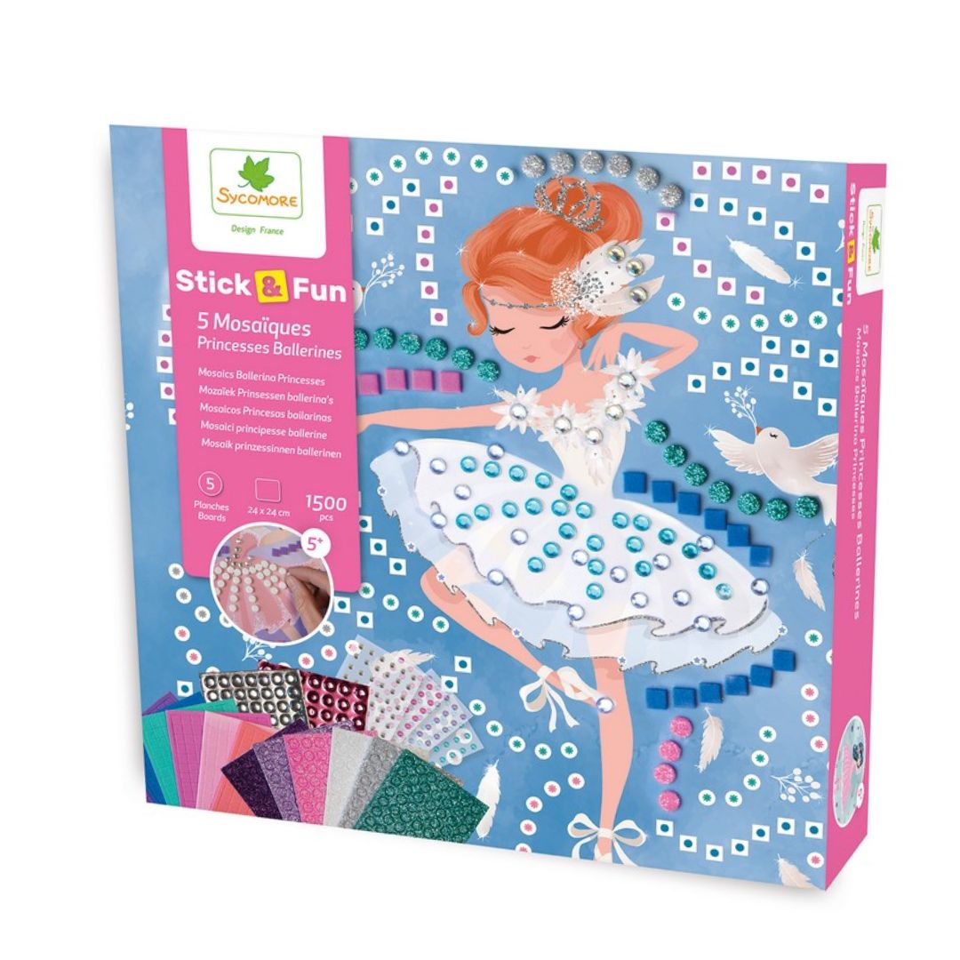 Stick & Fun Kinder Kreativset 'Mosaik Prinzessinnen-Ballerinas' 5+