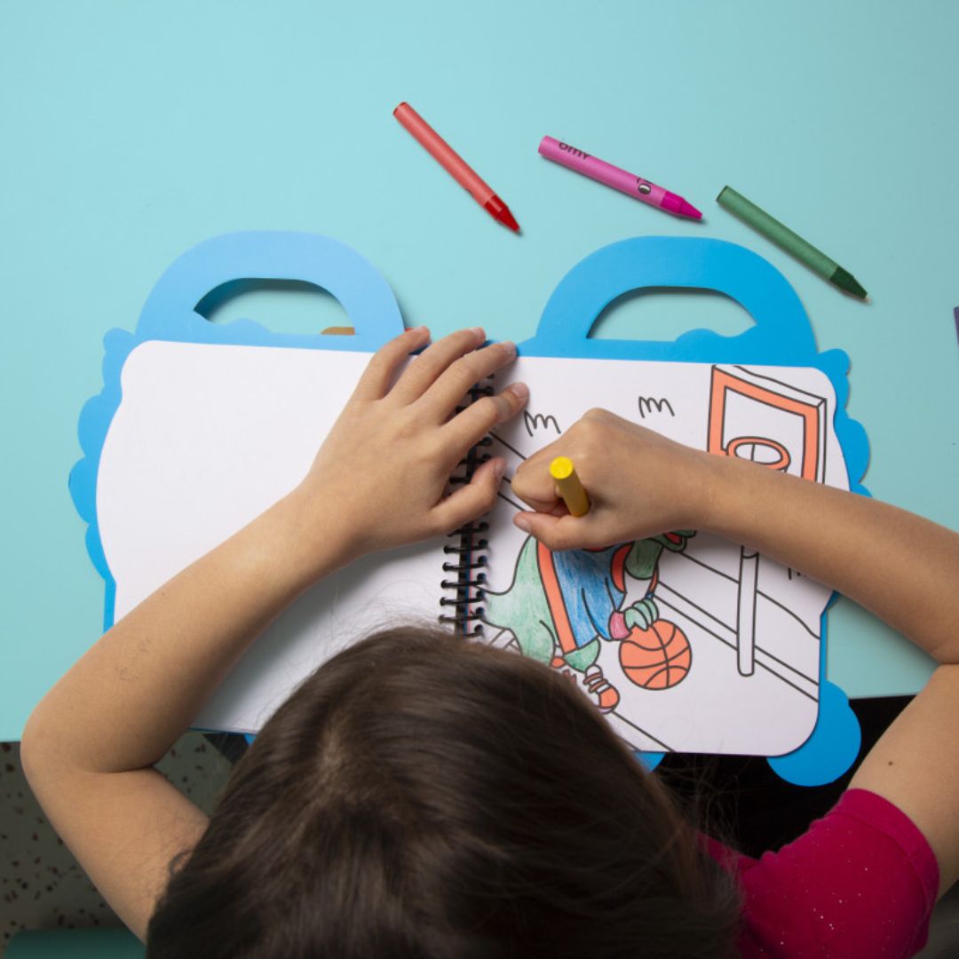 Super Coloring and Stickers Book 'Dino'