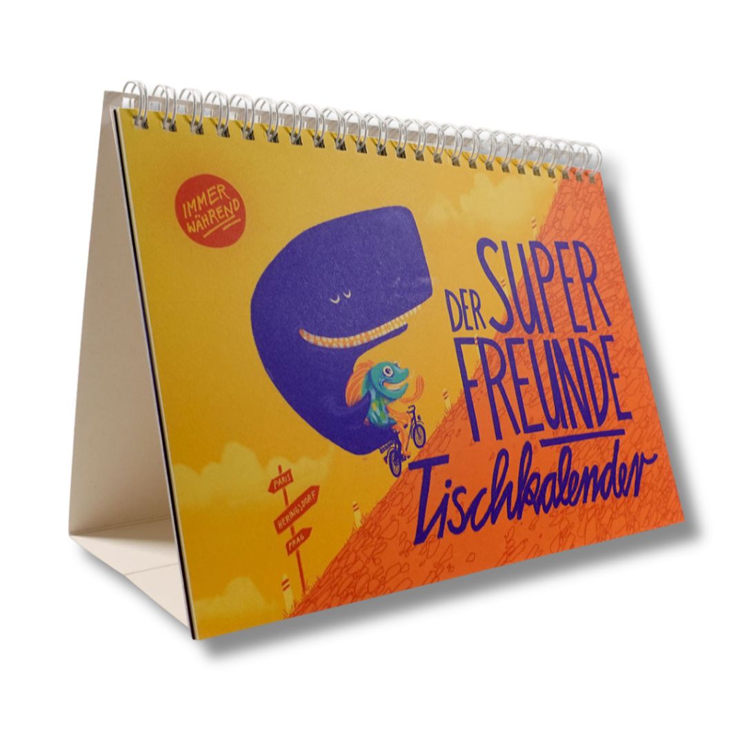 Tischkalender A5 Querformat 'Die Superfreunde'