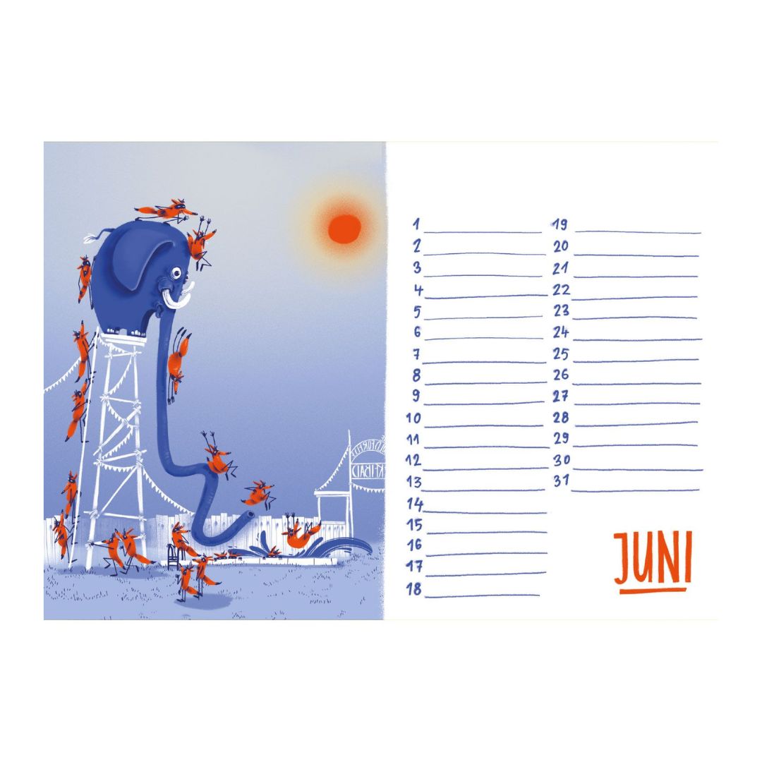 Tischkalender A5 Querformat 'Die Superfreunde'