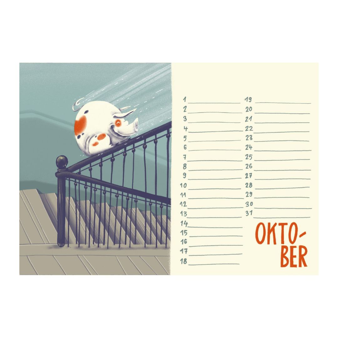 Tischkalender A5 Querformat 'Die Superfreunde'