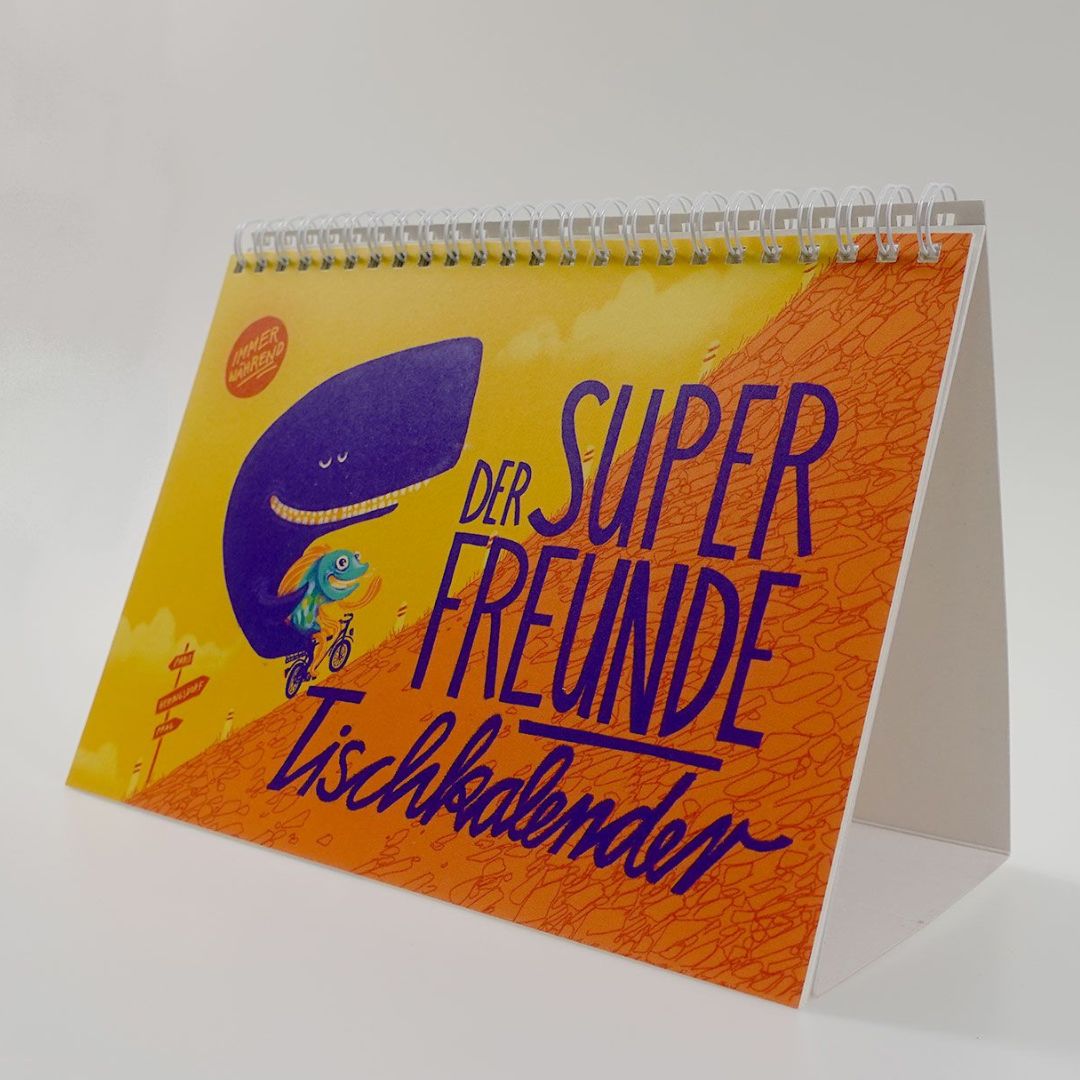 Tischkalender A5 Querformat 'Die Superfreunde'