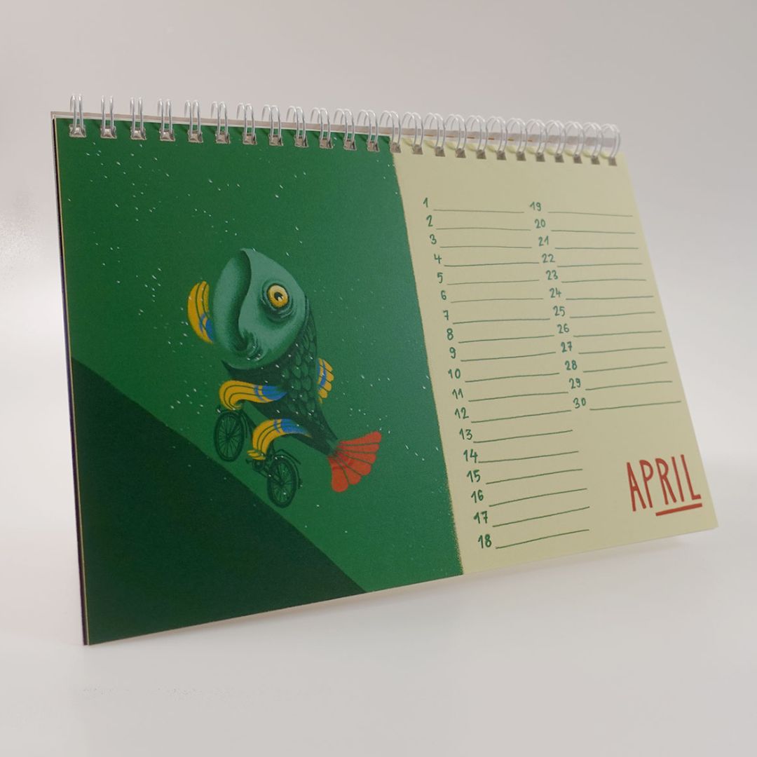 Tischkalender A5 Querformat 'Die Superfreunde'