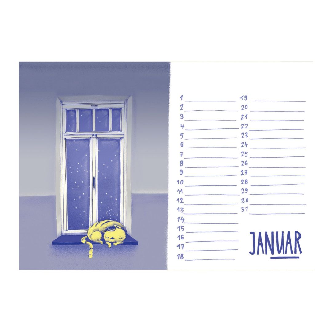 Tischkalender A5 Querformat 'Die Superfreunde'