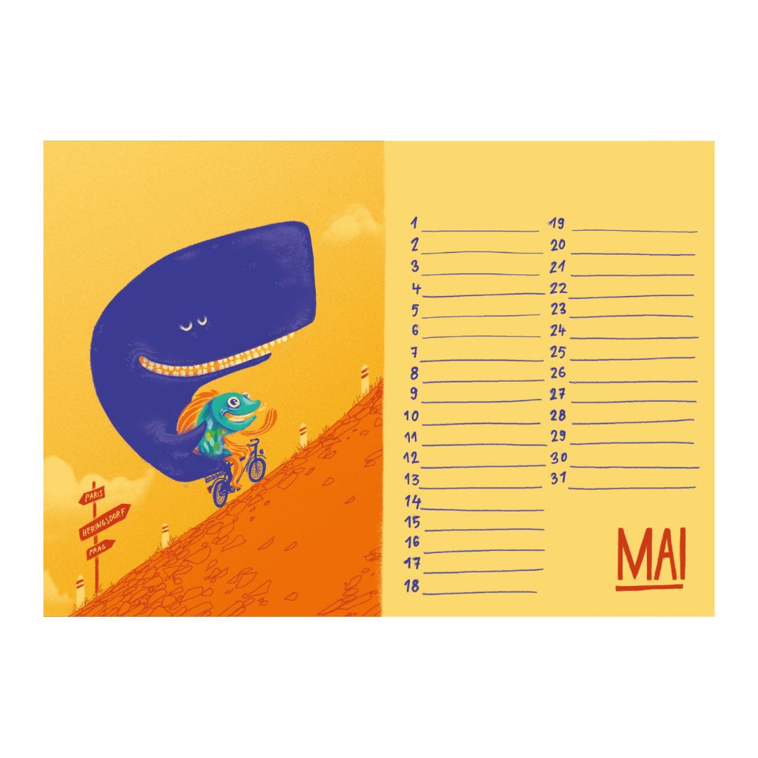 Tischkalender A5 Querformat 'Die Superfreunde'