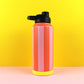 Trinkflasche Stripes feuerrot/rosa/gelb 1000 ml