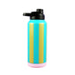 Trinkflasche Stripes petrol/olive-gold/flieder