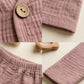 Zweiteiliges Baumwoll Musselin-Set 'Wolke' rosa