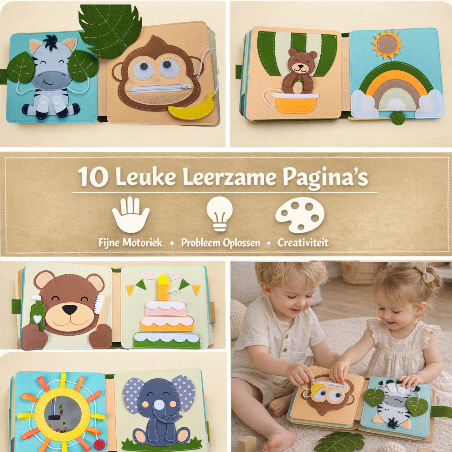 Montessori Beschäftigungsbuch Peekaboo-Löwe