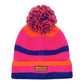Mütze mit Pompon neon 50-55 cm