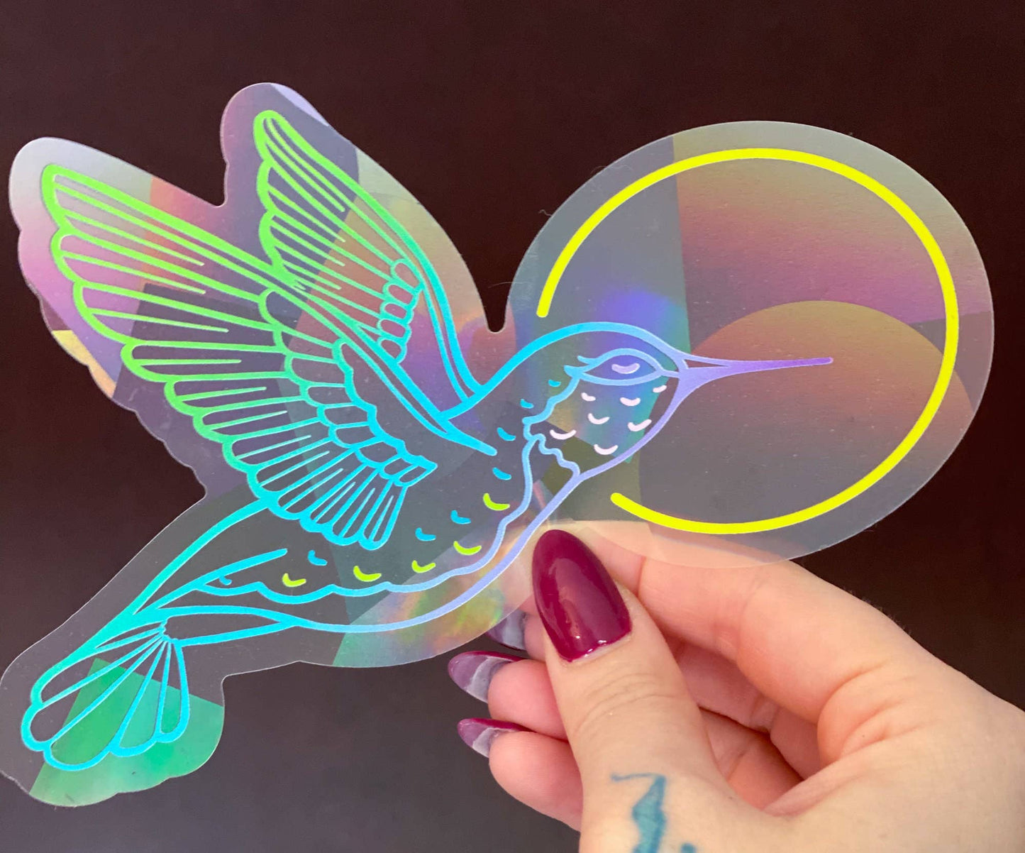 Hummingbird Suncatcher-Aufkleber