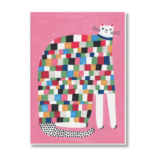 A4-Kunstdruck 'SQUARE CAT' Druck