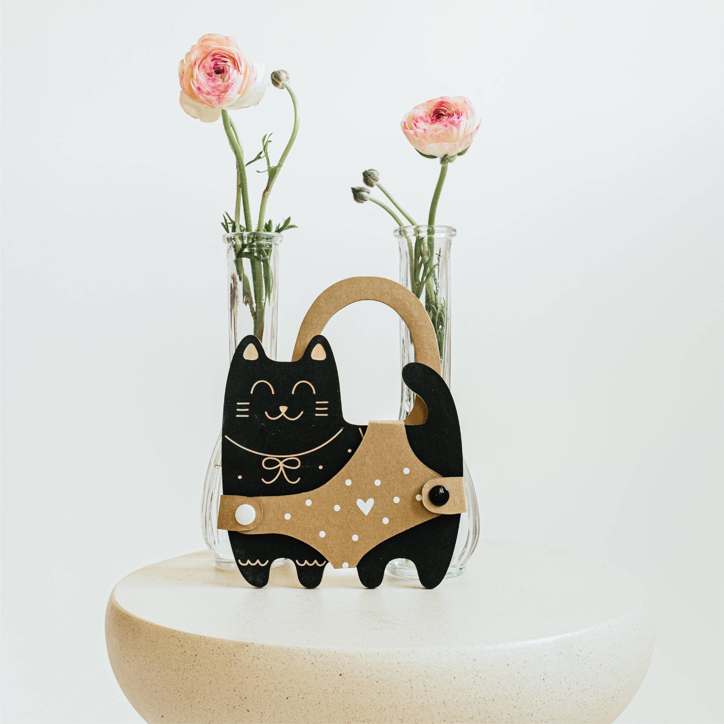 Kreidetafel in Tierform-Design mit Kreide 'Katze'