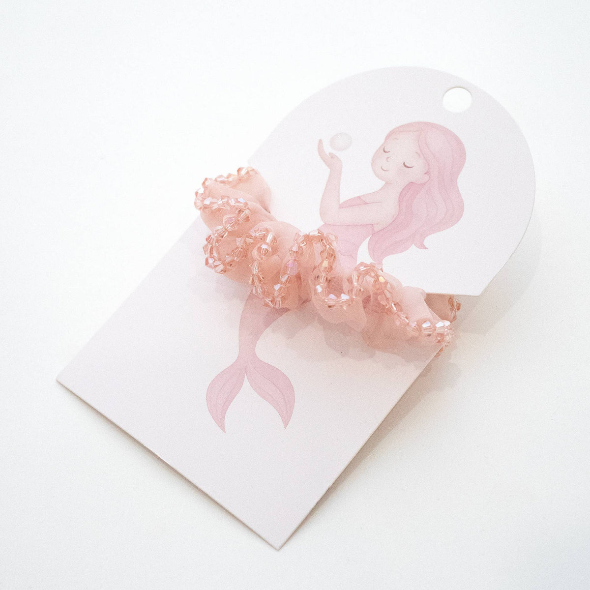 Scrunchie Meerjungfrau Perlmuttperlen rosa