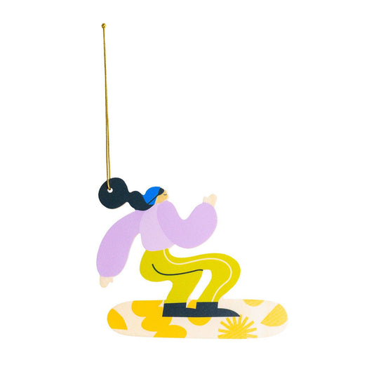 3D-Weihnachtsschmuck 'Snowboarder'