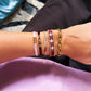 Miyuki-Armband Farbblockierung - Flieder/Taupe/Bordeaux