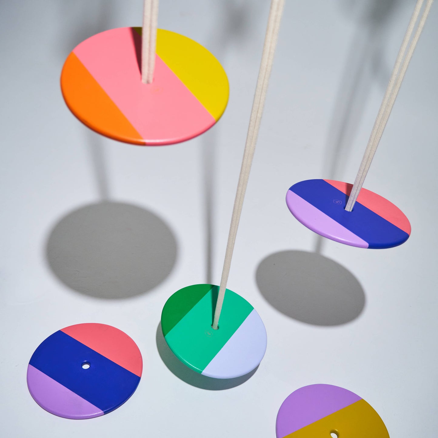 Indoor Scheibenschaukel 'Colorful' gelb/korall/orange