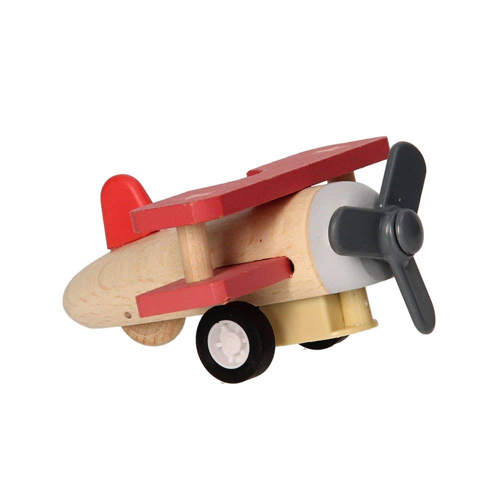 Holzflugzeug mit Rückzugfunktion