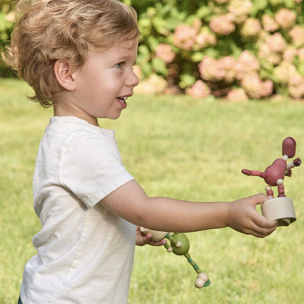 Gelenkige Dinosaurier aus Holz