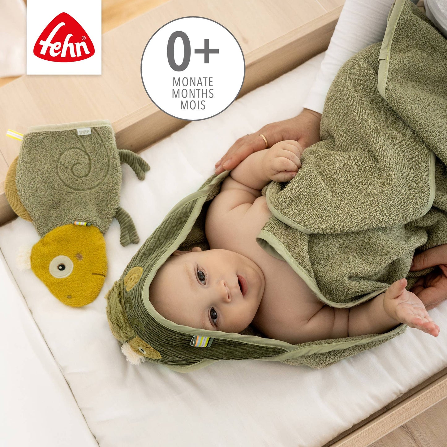 Waschhandschuh Chamäleon - Waschlappen mit Tiermotiv