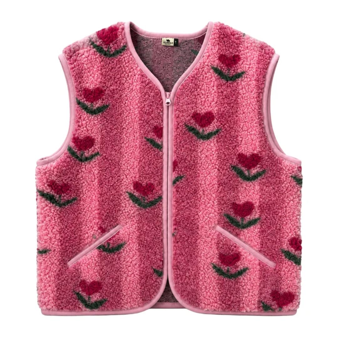 Damen Weste 'POS' cherry