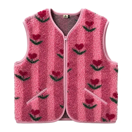 Damen Weste 'POS' cherry