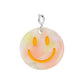 Anhänger Smiley orange silber