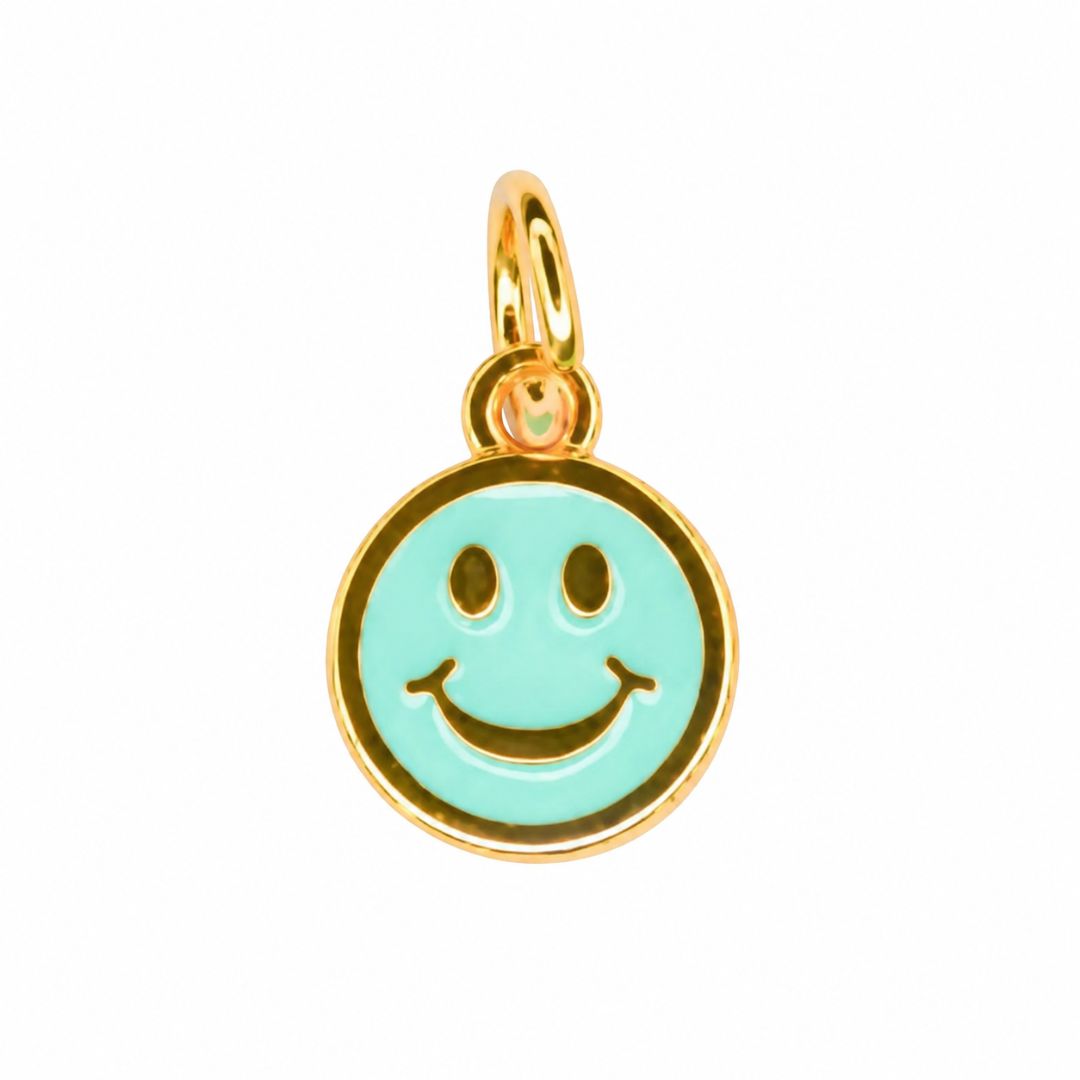 Anhänger 'Charm Smiley' blau