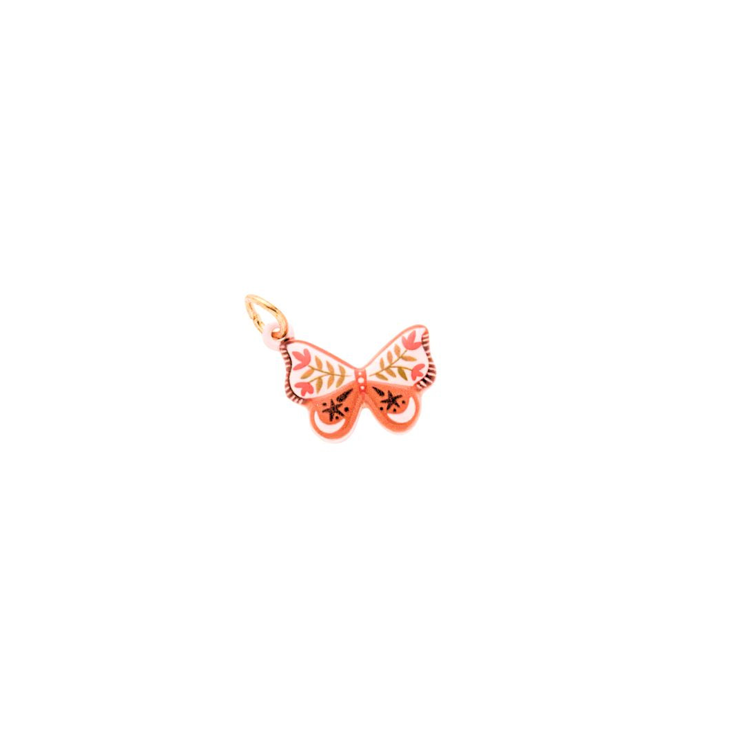 Stilvoller Anhänger handbemalt 'Charm Butterfly'