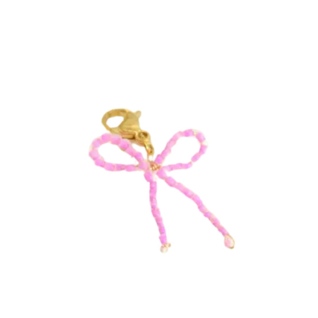 Süßer Perlen Anhänger 'Rosenknoten' rosa/gold
