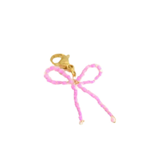 Süßer Perlen Anhänger 'Rosenknoten' rosa/gold