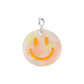 Anhänger Smiley orange silber