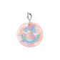 Anhänger Smiley rosa/hellblau silber