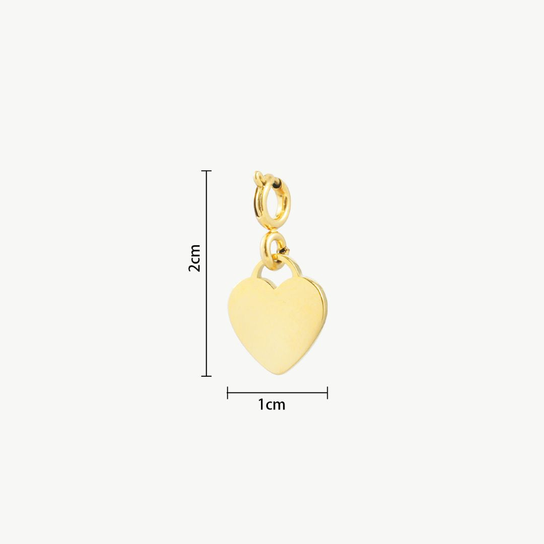 Anhänger aus Edelstahl 'Herz' gold